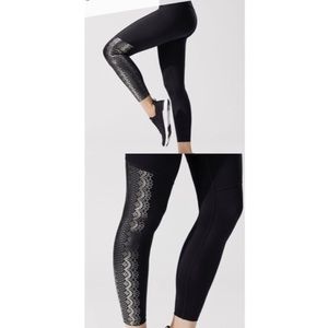 Beyond Yoga High Waisted Black Metallic Legging